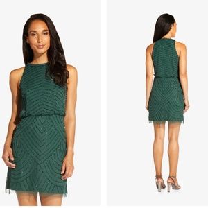 Adrianna Papell Mini Dress- Sequin, Scalloped, Beaded Sz 8, Worn Once